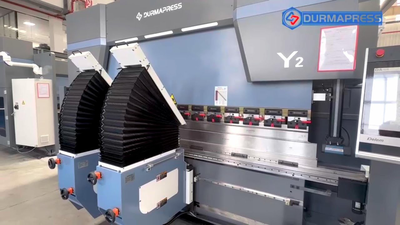 DURMAPRESS DA69S CNC PRESS BRAKE WITH AUTOMATIC SHEET FOLLOWS SUPPORT DISPLAY