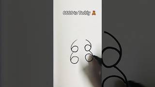 Number 6666 To Teddy Bear Drawing drawings shortsviral art