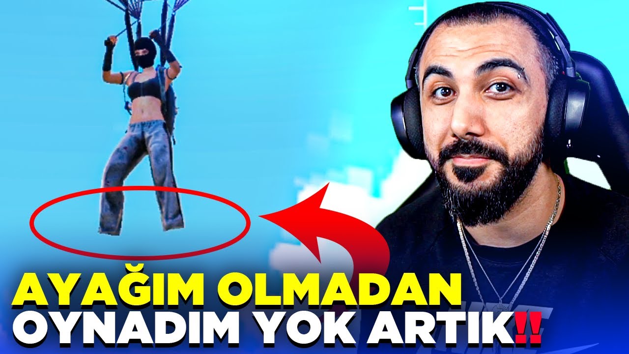 DÜNYA'DA İLK!! AYAĞIM OLMADAN OYNAMA CHALLENGE 😂 (HİLE Mİ?) | PUBG MOBILE