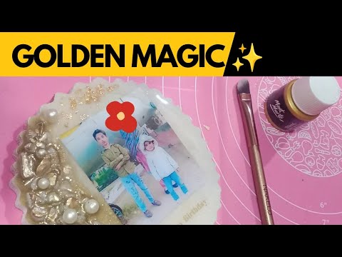 “Is Simple Golden Trick Se Resin Plaque Luxury Piece Ban Gaya! 💛🔥”