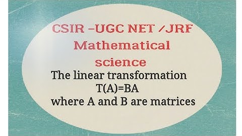 Transformation T (A)=BA , from space of matrices  to a space of matrices