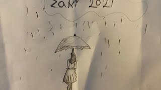 رسم سهل How to draw a girl with umbrella كيفية رسم فتاة/رسم سهل جداzakaria8yearsرسم بنت كيوت مع مظلة