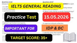 Famous IELTS reading practice test 2026 with answers | 15.05.2026 Profile