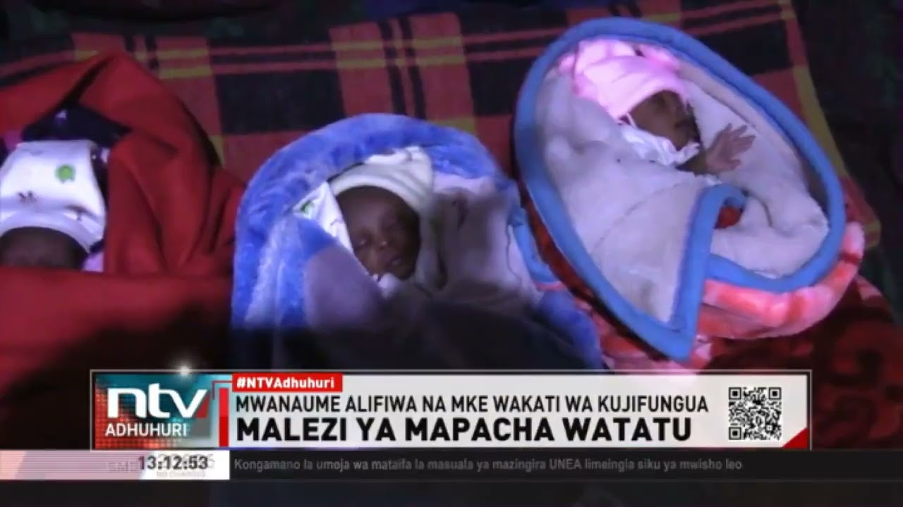 Mwanaume mmoja aomba msaada kulea mapacha watatu baada ya mkewe kufa