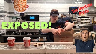 Tim Hortons Pizza EXPOSED! Behind the Counter! How Tim Hortons Makes Their NEW Pizza (Review)