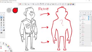 Cartoon Character Design and Turn Around Part 01| How to draw front pose in character turnaround|