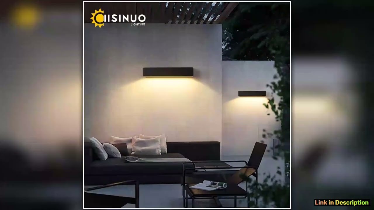 LED Outdoor Porch Wall Sconces Aluminum Exterior Wall Light Fixtures IP65 Waterproof Lamp for House