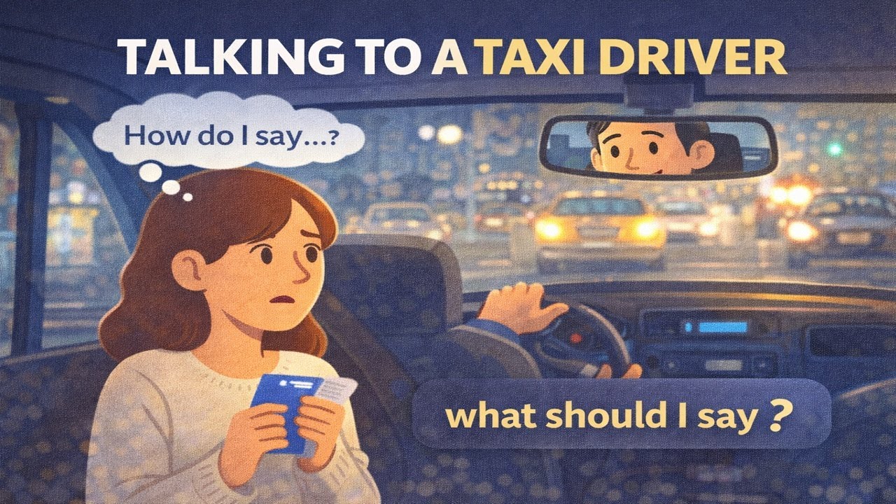 Talking to a Taxi Driver in English | Easy Real-Life Conversations (A1–A2)