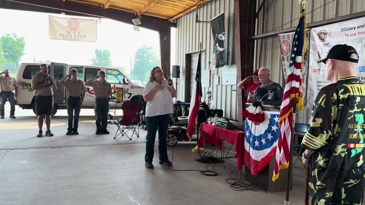 Ginger Pickett Natl Anthem Military and First Responder Canton
