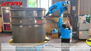 Pipeline seam tracking welding robot. Automatic positioning and guidance of welding trajectory