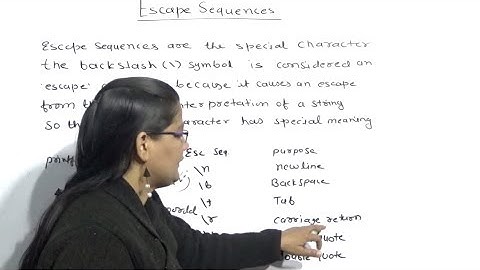 Escape Sequences in C in Hindi    Lec-61|C Programming Tutorial in Hindi