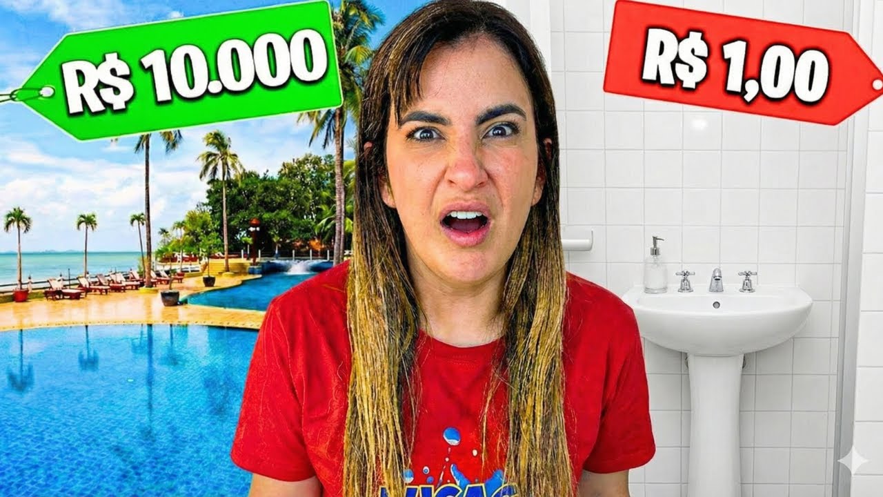 Hotel De R$ 1 Vs Hotel De R$ 10.000,00! (O Mais Luxuoso Do Brasil?) 🏨💎😱