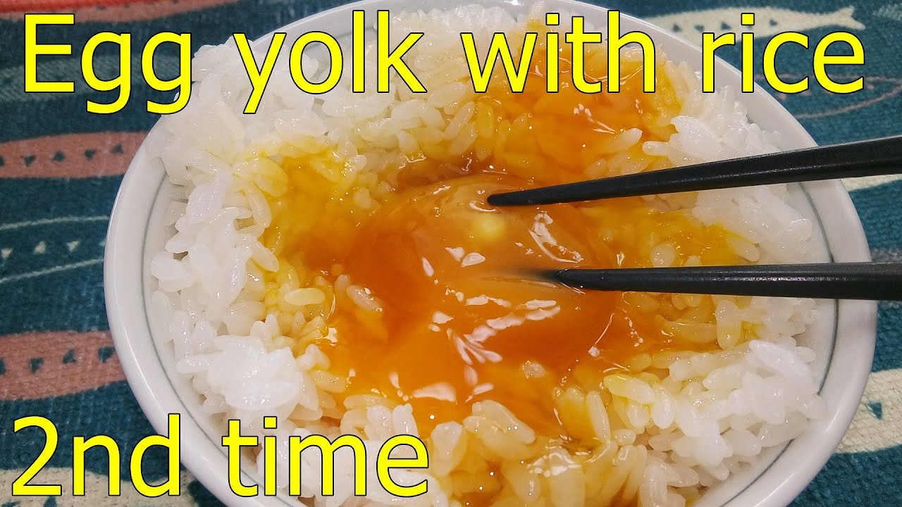 Egg yolk with rice 2nd time and Japanese rolled omelette YouTube