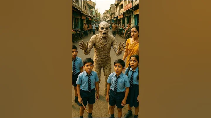 Mummy's ghost came to the class 😳😱 #shorts #bhoot #cartoon #funny #cat #catlovers #viral thumbnail