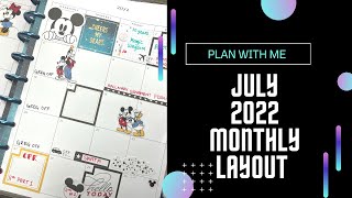 July 2022 Monthly Layout | Plan With Me