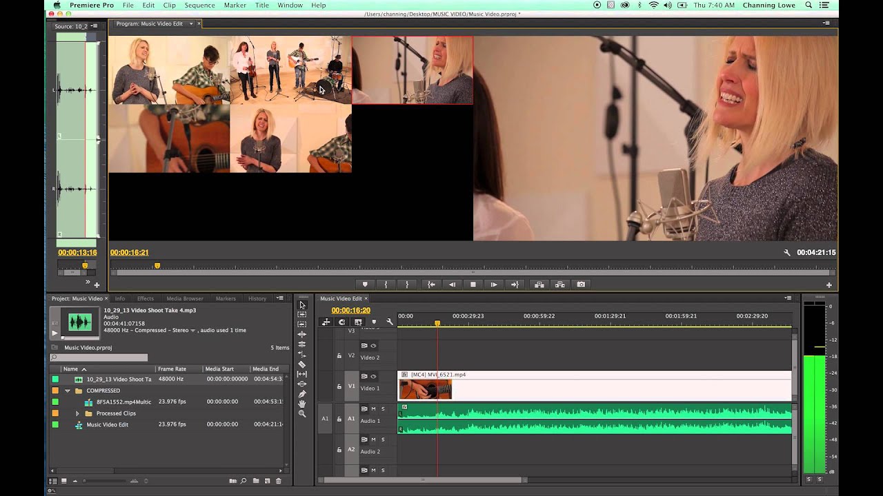 Tutorial Adobe Premiere Pro CC - Episode 23  Multicam & Offline Editing, Master Clips