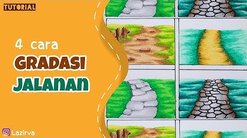 4 cara mewarnai jalanan menggunakan Crayon Greebel Oil Pastel | Tutorial Oil Pastel Lazirva