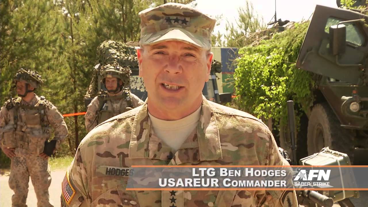 DV Visit for USAREUR visit Saber Strike Exercise in Latvia