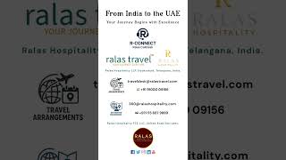 From India 🇮🇳 to UAE 🇦🇪 | Seamless Travel with ralas travel™ | Your Journey. Our Care.