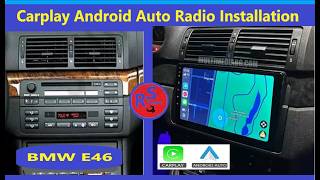 BMW E46 1998-2006 Carplay Android Auto Radio Installation / Tutorial video
