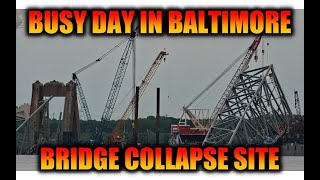 Progress made today on Baltimore's Key Bridge Collapse Site for May 9, 2024