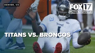 Denver's defense swarms top overall draft pick as Titans' Cam Ward loses NFL debut