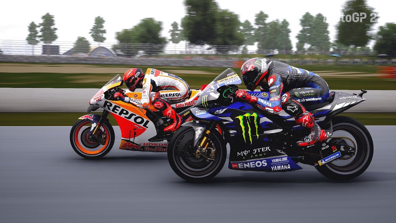 Fabio Quartararo Chasing Marc Marquez At SHARK Grand Prix de France ...