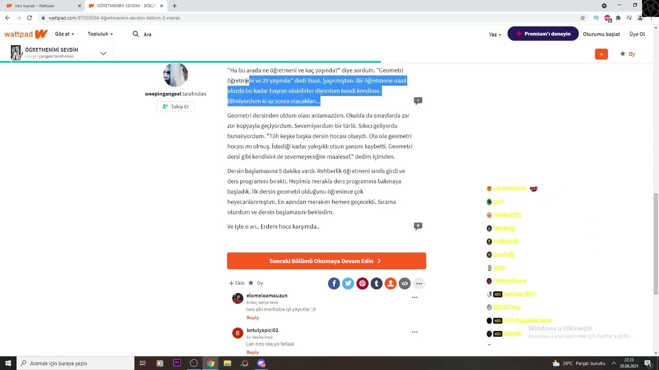 Neo Toprak Wattpad ÖĞRETMENİMİ SEVDİM OKUYOR