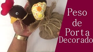 DIY: Peso de Porta de Galinha Decorado | GATutoriais