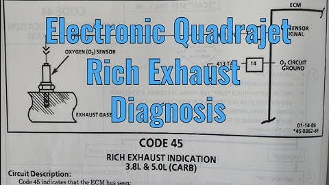 Diagnosing a Code 45 (Rich Exhaust) on an Electronic Quadrajet Carburetor