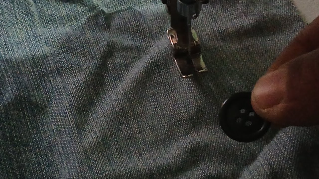 How to attach and sew buttons using a sewing machine - YouTube