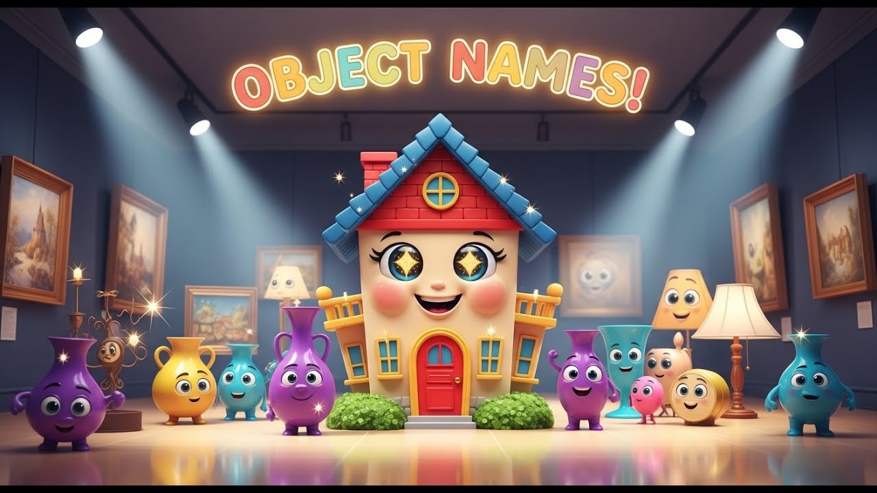 Learn Object Names at the Happy House Museum 🏠🖼 | Learn Everyday ...