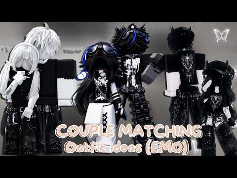 COUPLE MATCHING Outfit ideas (EMO/Y2K) In Brookhaven ID/CODES - Roblox Part 1
