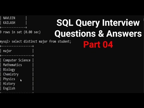SQL Query Interview Questions & Answers | SQL Interview question | SQL ...
