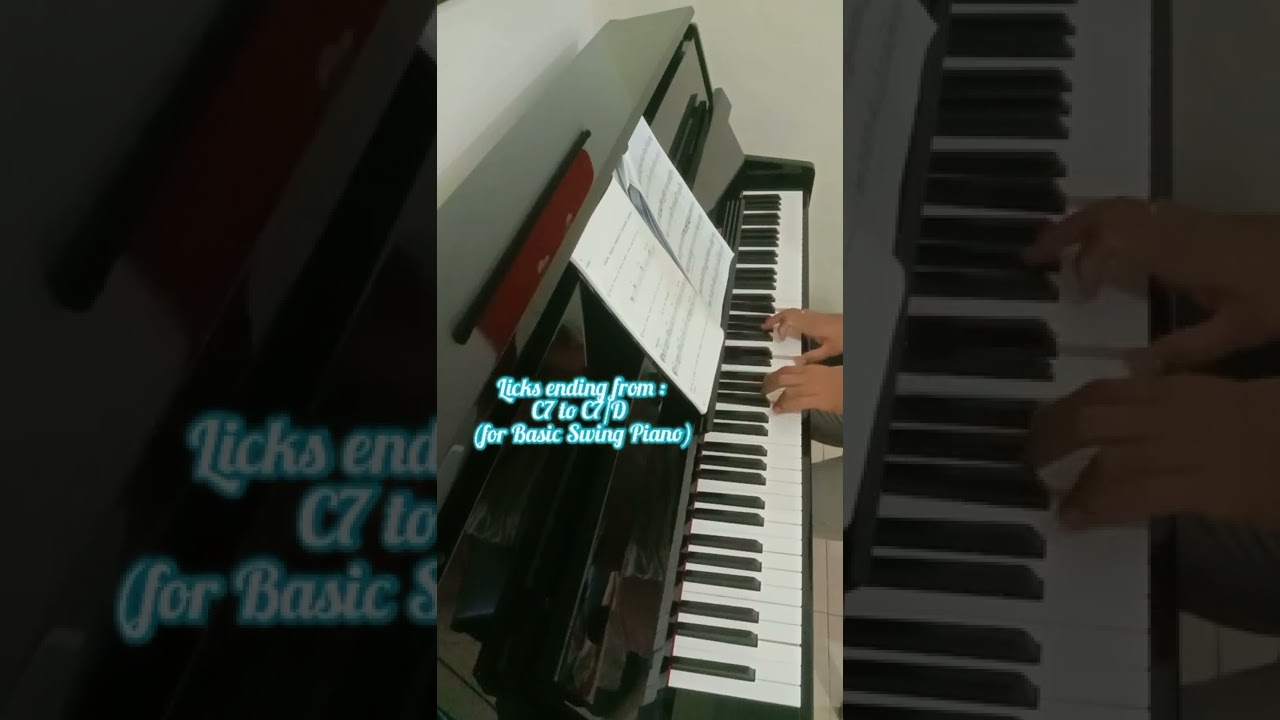 Licks Basic Piano from C7-C7/D (Swing Basic)