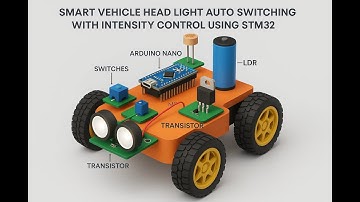 Smart Vehicle head light auto switching with intensity control using STM32