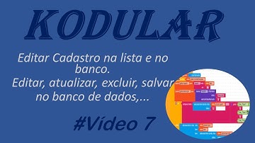 Atualizar, editar, excluir e salvar lista no banco(tinyDB) Programa para Android no Kodular