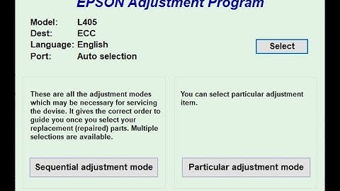 How to Reset Epson L405 with Resetter