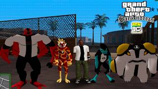 Download lagu GTA San Andreas with Ben 10 MOD 🔥 All Transformations in the Game!