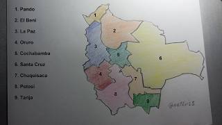 Cómo dibujar el MAPA DE BOLIVIA