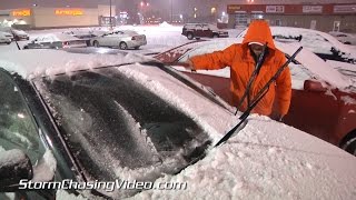 11/28/2014 Saint Cloud, MN Heavy Snow Black Friday B-Roll