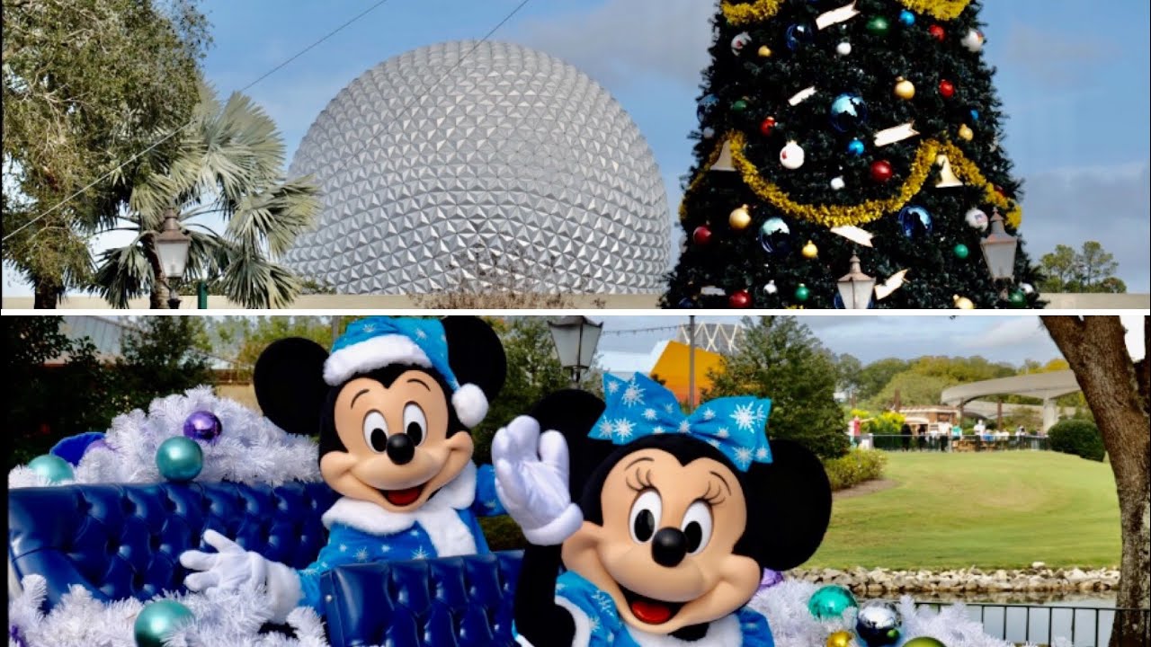 Christmas Eve At Disney S Epcot Filmed In 4k Walt Disney World Christmas Orlando Florida Youtube