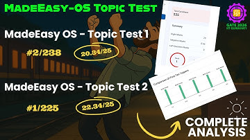 MadeEasy - ALL Operating System Topic Test | Complete Analysis | GATE 2026 CSE |Test Series Analysis