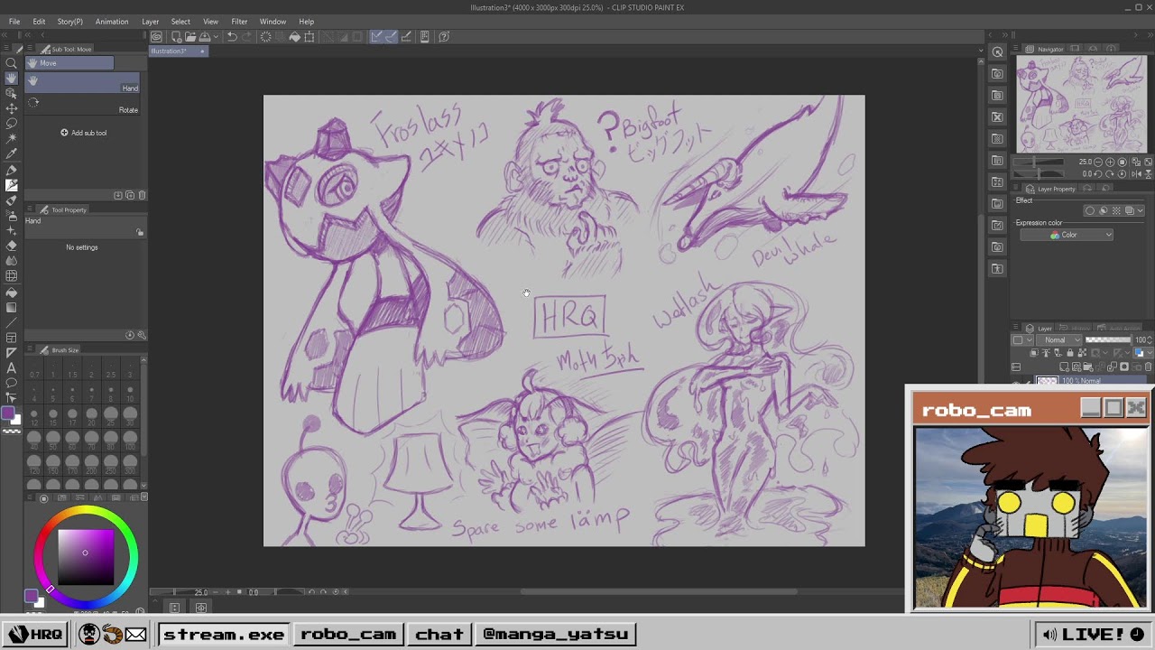 Sketch and Chill - Cryptids apparently