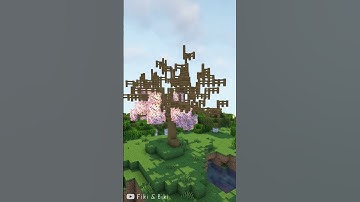 Minecraft 1.20 Custom Cherry Blossom Tree #shorts