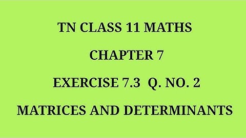 TN 11 maths chapter 7 exercise 7.3 question number 2