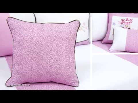 Almofada Estampada Corujinha Rosa | Ref: 52005