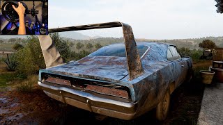 Rebuilding a 1969 Dodge Charger Daytona - Forza Horizon 5 | Steering Wheel Gameplay