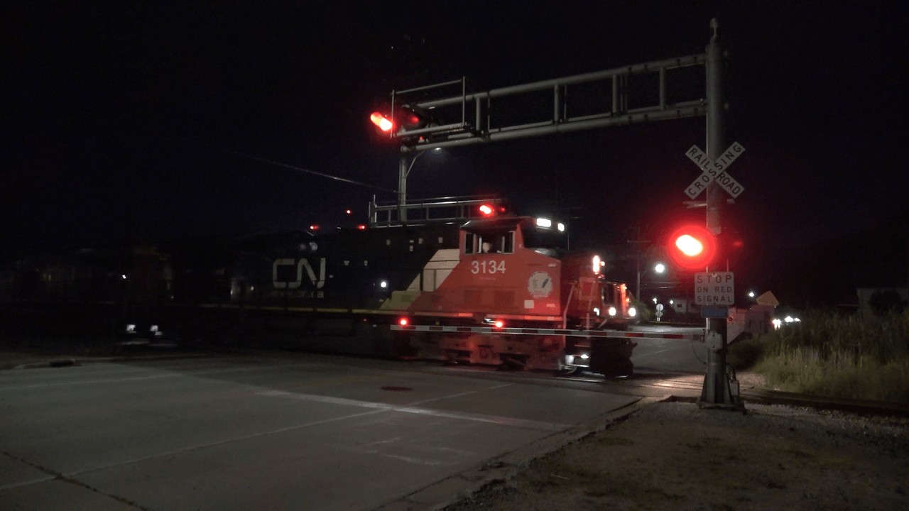 CN M394 Heads East into the St  Clair River Tunnel in Port Huron MI 7/6/2024