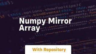 numpy mirror array